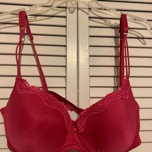 Pink Lace Trim Bra Size 38C